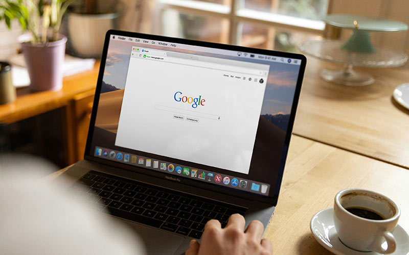 User searching Google