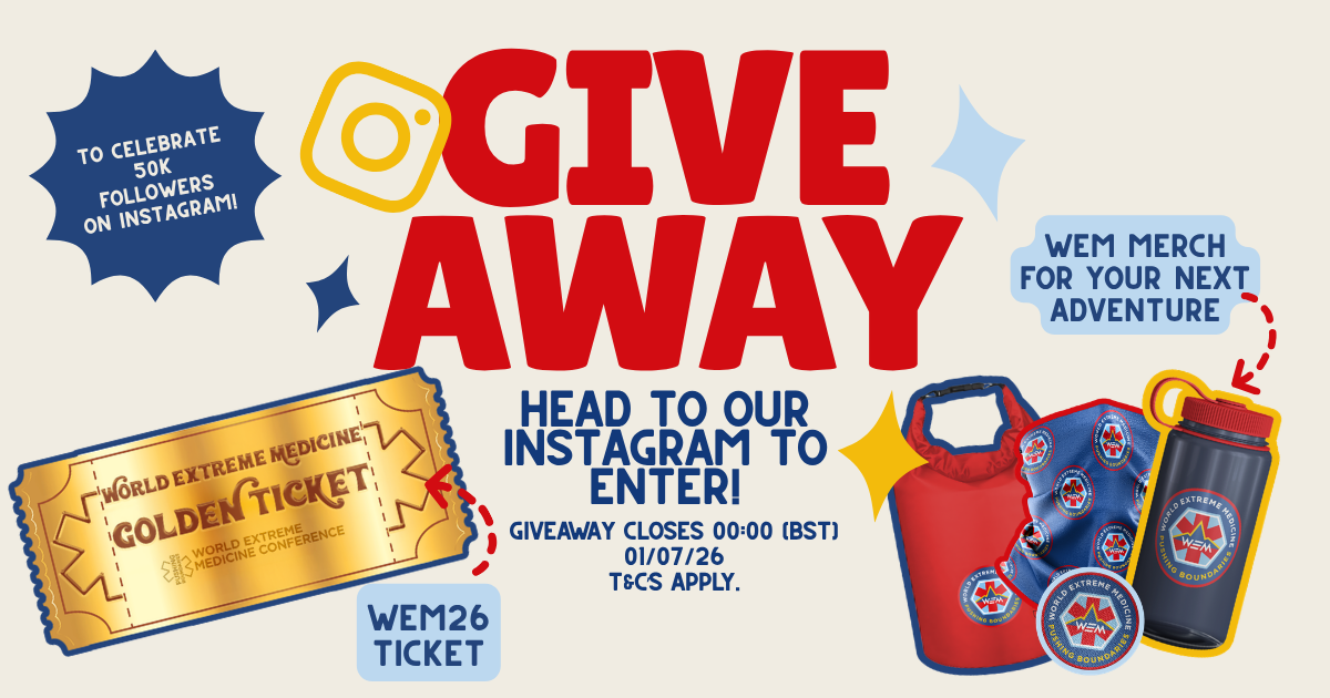 World Extreme Medicine 50,000 Instagram followers giveaway