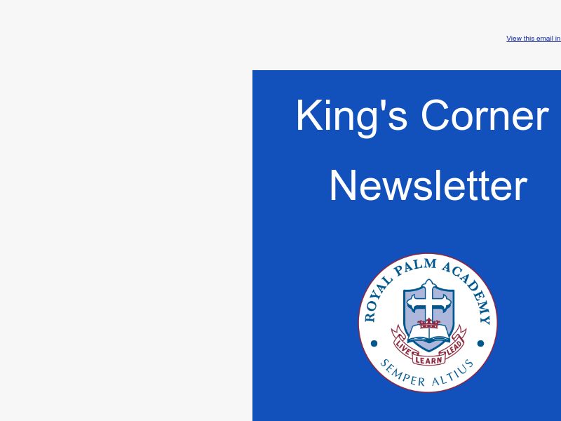 King's Corner Campaign October 14th 18th, 2019